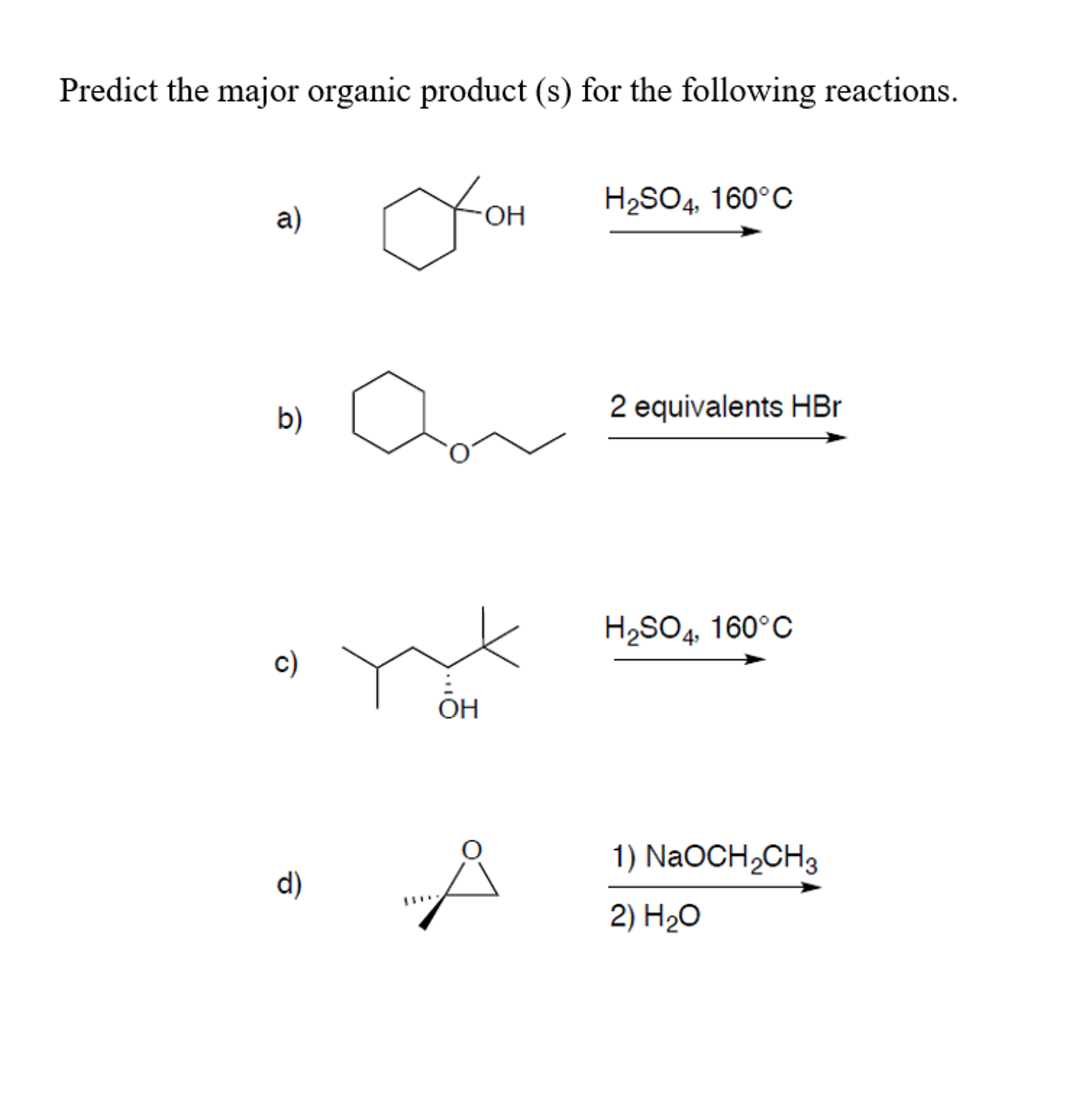 Solved Predict The Structure Of Major Organic Product Produced By Vrogue