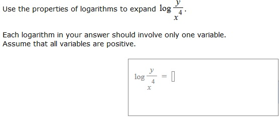 Solved use the properties of logarithms to expand log | Chegg.com