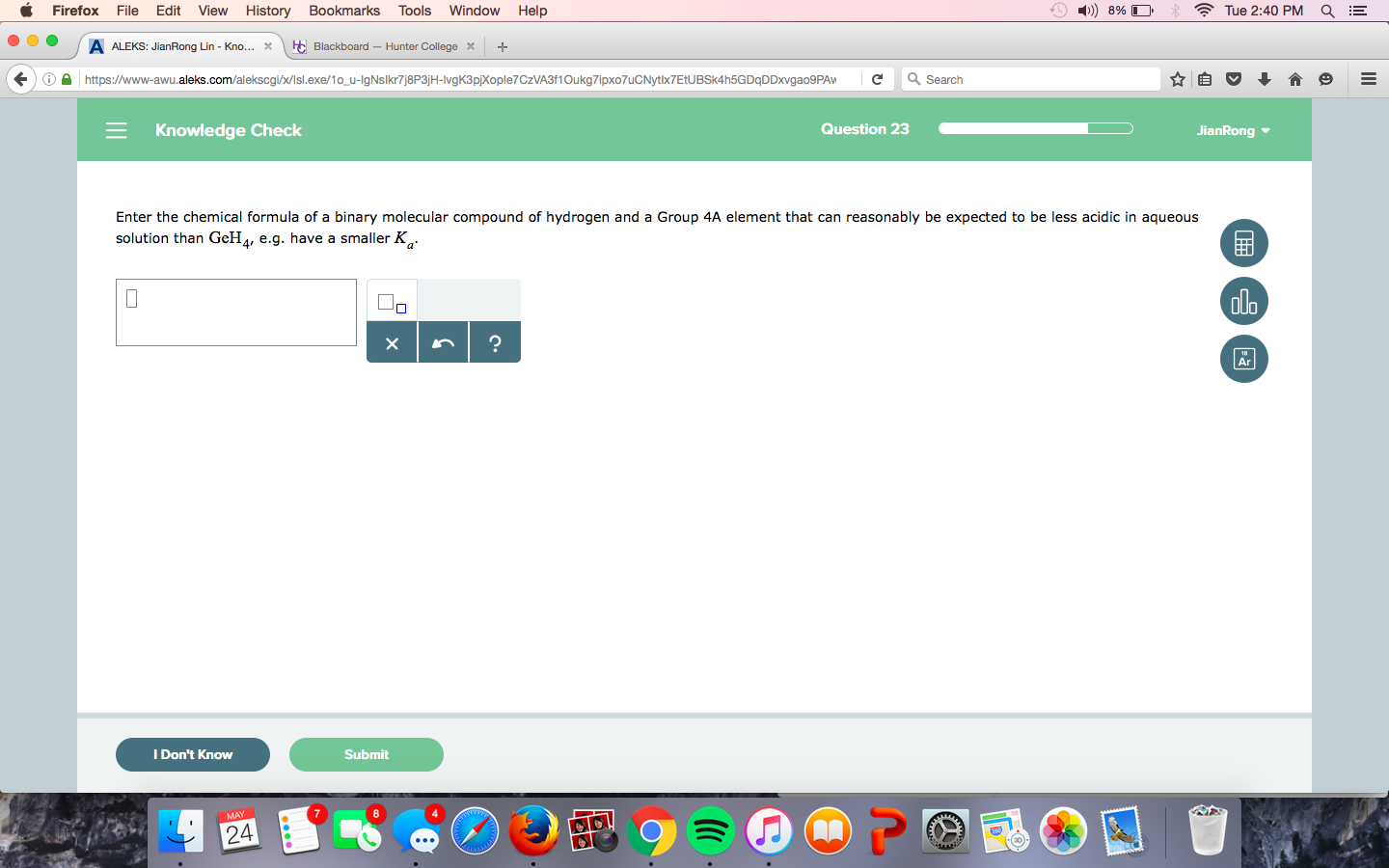 Solved Enter the chemical formula of a binary molecular | Chegg.com