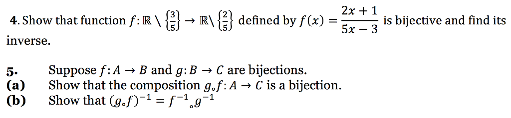 Solved 4. Show that function f:RY8-R1 defined by f(x)=2x+1 | Chegg.com