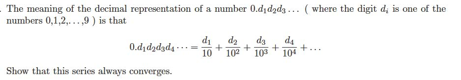 Solved The meaning of the decimal representation of a number | Chegg.com