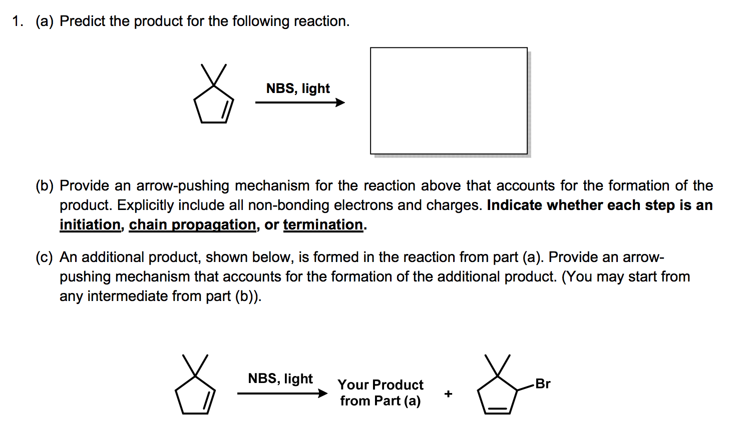 Solved Predict the product for the following reaction. | Chegg.com