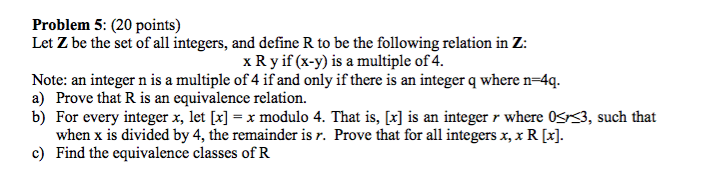 Solved Let Z Be The Set Of All Integers And Define R To Be Chegg Solved Let Z Be The Set Of All Integers And Define R To Be Chegg