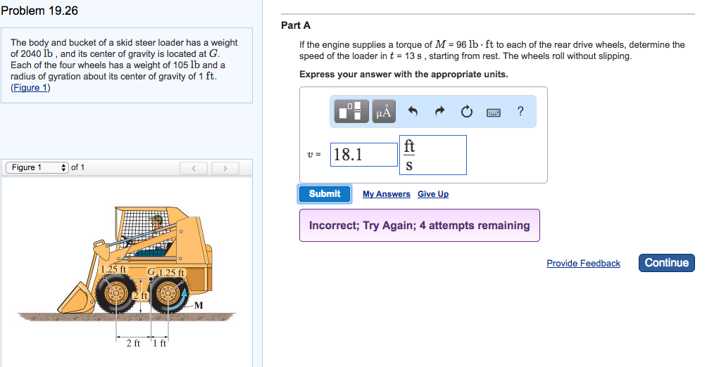 Solved The body and bucket of a skid steer loader has a