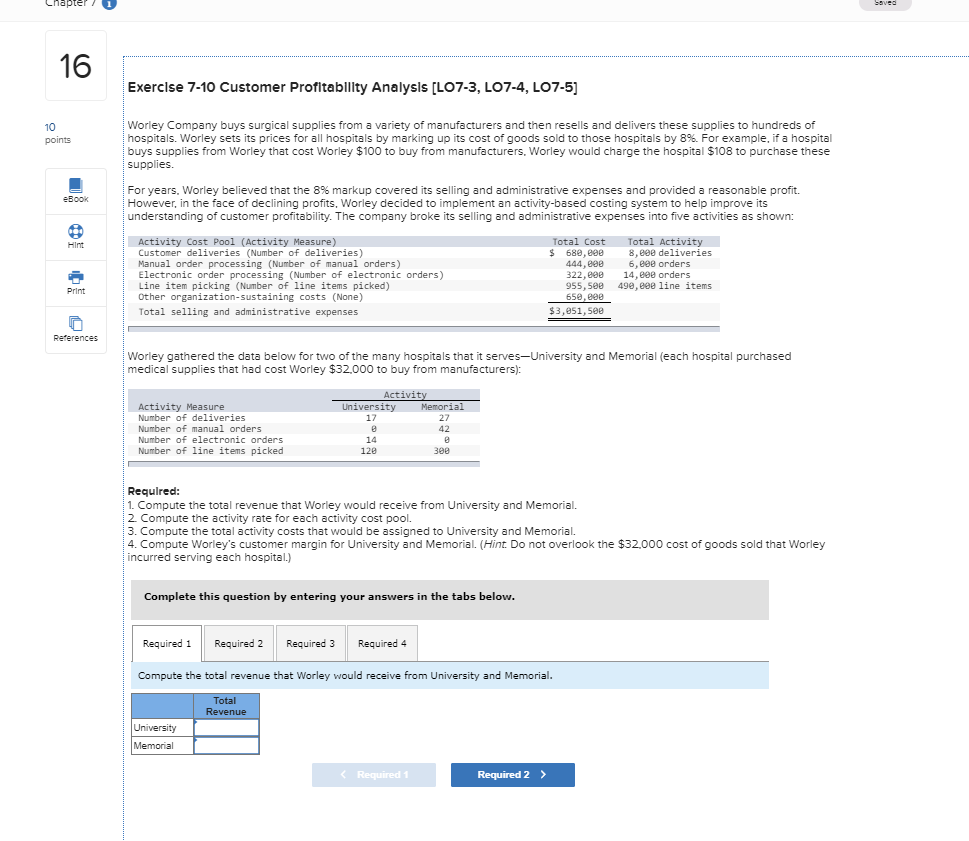 Solved Worley Company buys surgical supplies from a variety