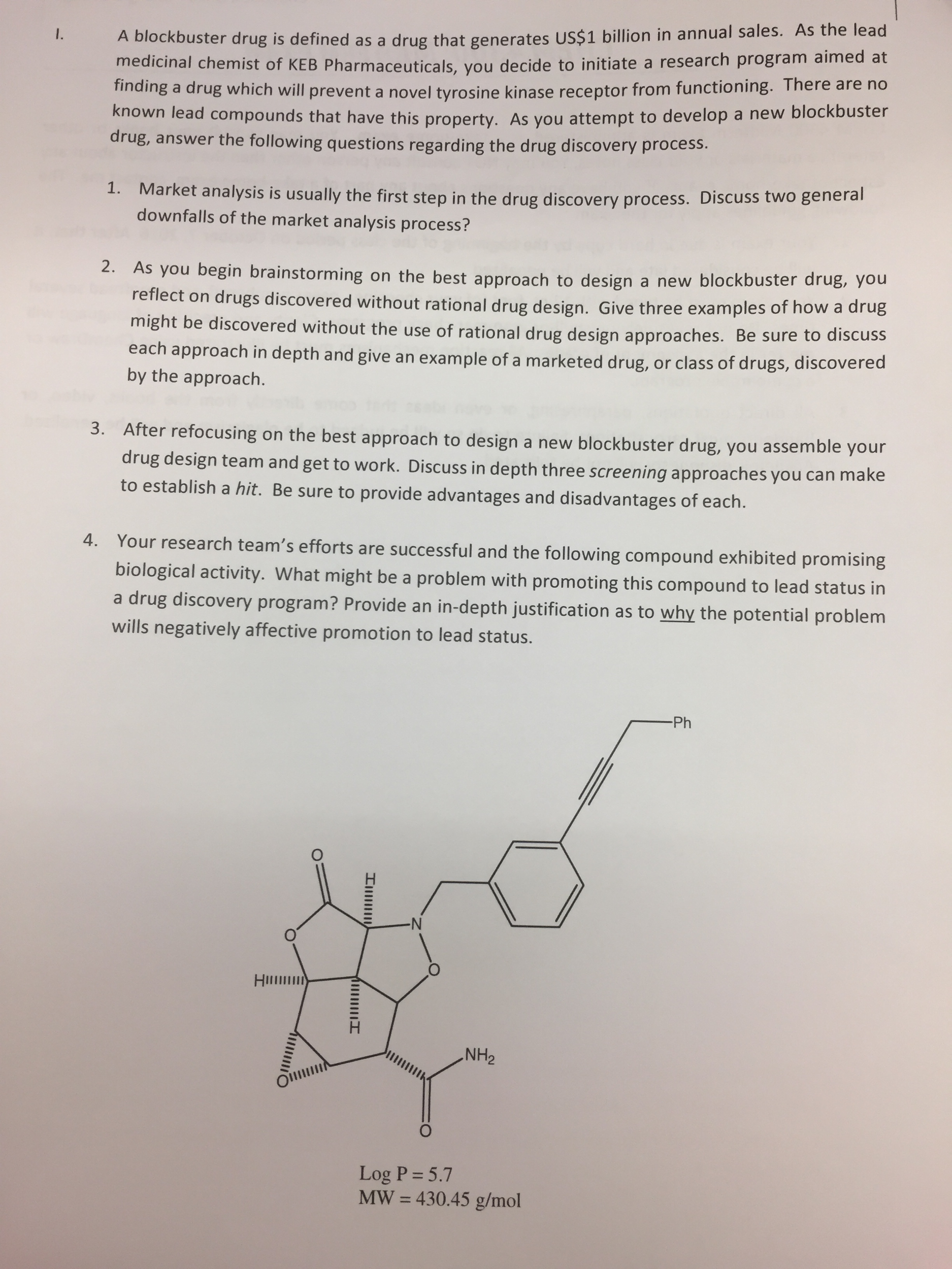 Solved A blockbuster drug is defined as a drug that