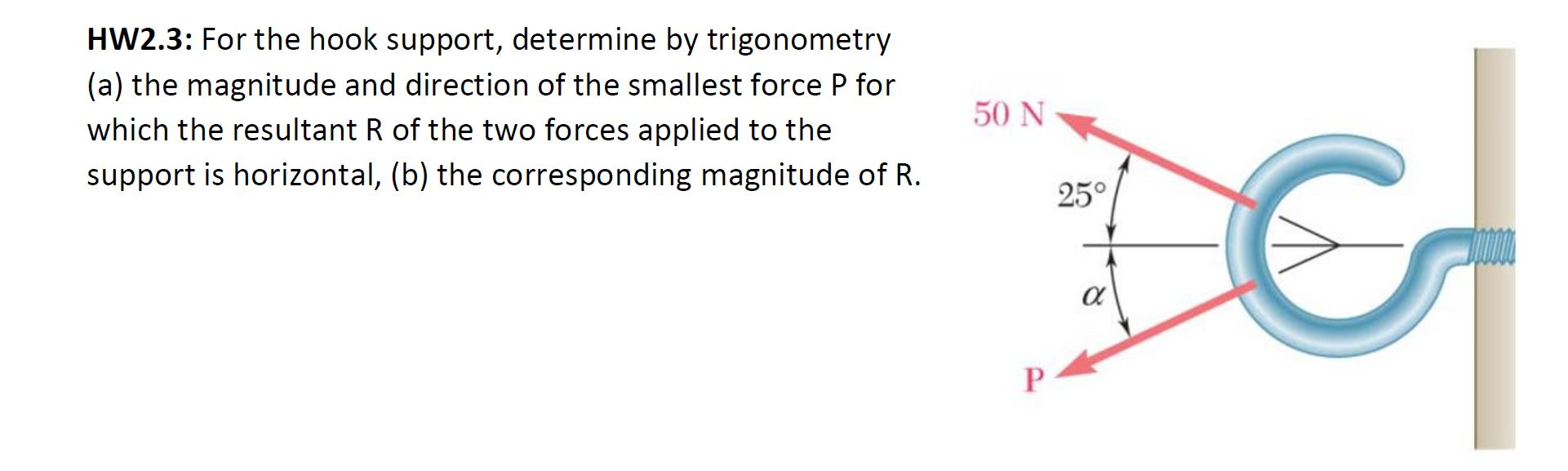 Solved For The Hook Support, Determine By Trigonometry The | Chegg.com