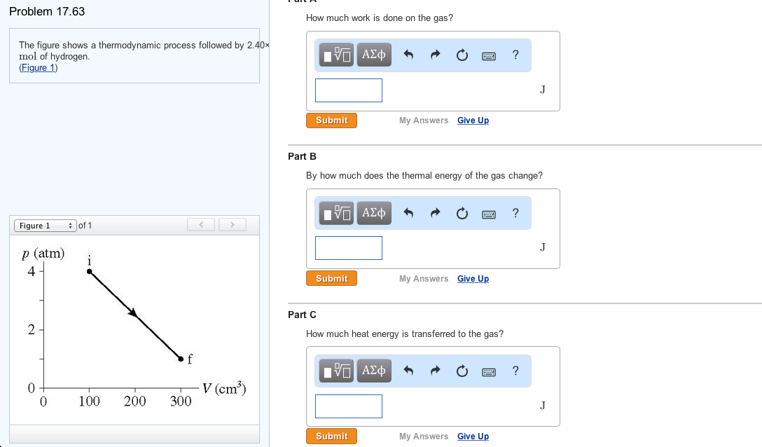Solved The figure shows a thermodynamic process followed | Chegg.com