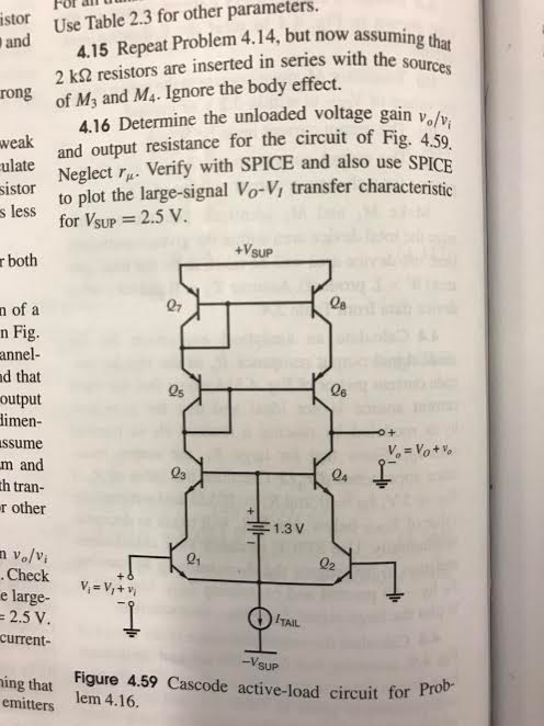 Solved Repeat Problem 4.14, but now assuming that 2 k ohm | Chegg.com