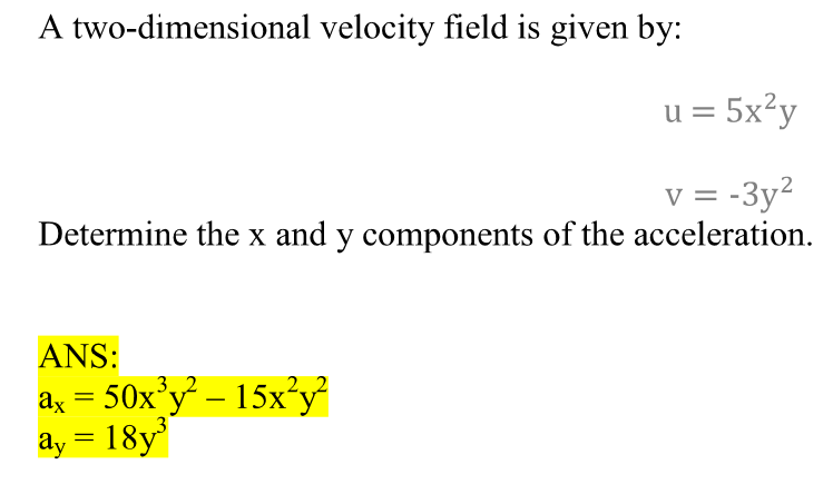 Solved A Two-dimensional Velocity Field Is Given By: U = | Chegg.com