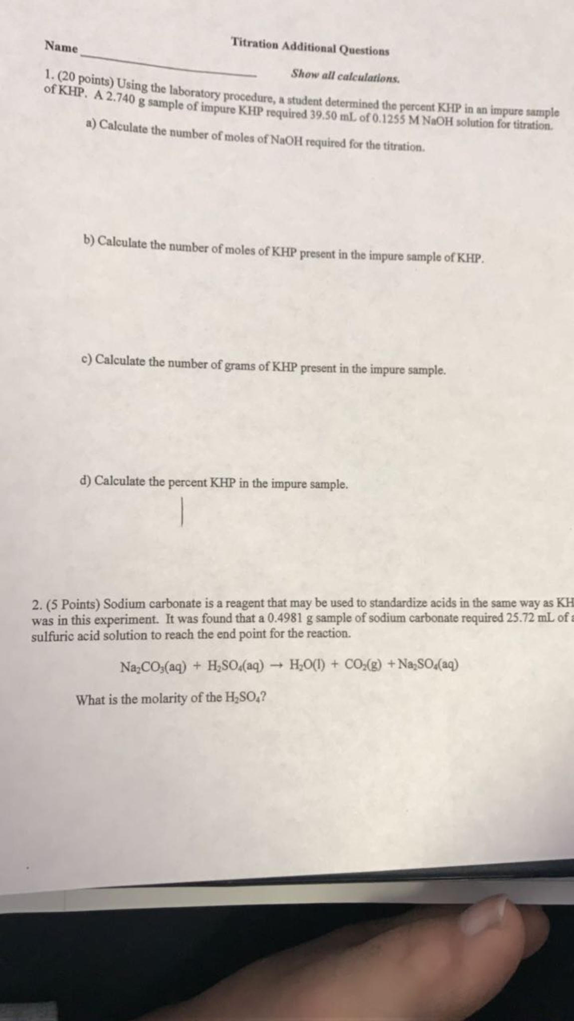 solved-using-the-laboratory-procedure-a-student-determined-chegg