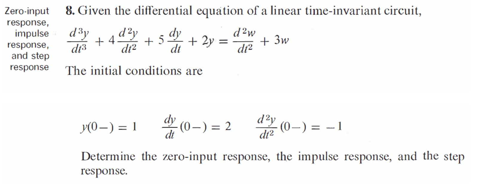 Solved Given the differential equation of a linear | Chegg.com