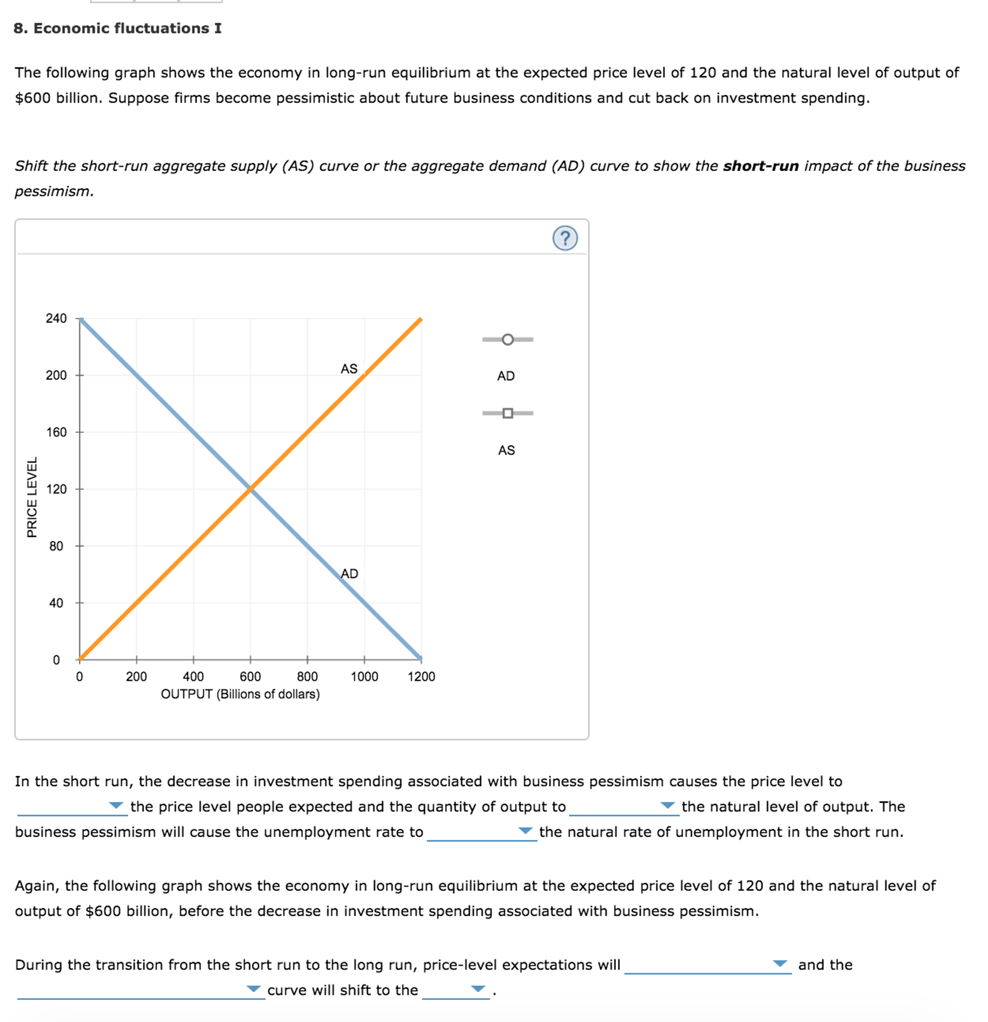(solved) the following graph shows a decrease in... Solved The following graph shows the economy in long-run | Chegg.com