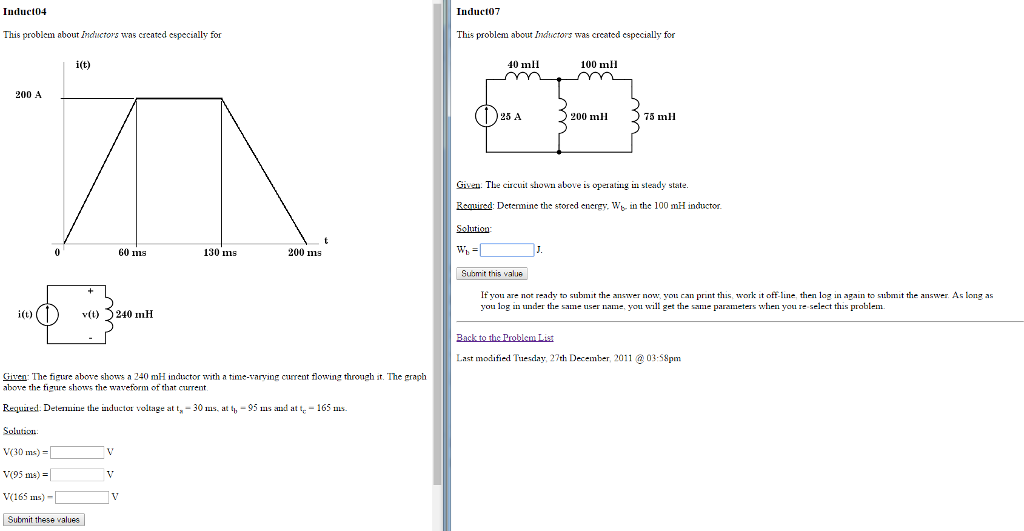 Solved This problem about inductors was created especially | Chegg.com