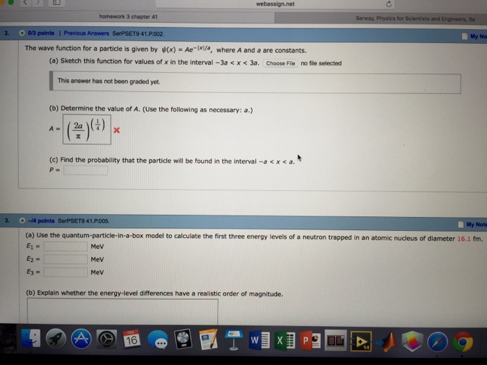 Solved The wave function for a particle is given by psi(x) = | Chegg.com