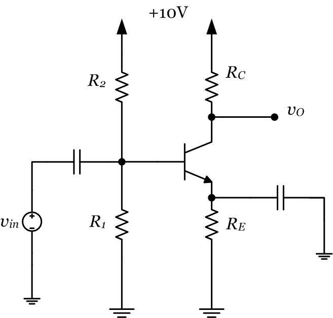 Solved a) Consider the circuit shown. R1, R2, and RE have | Chegg.com