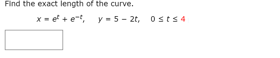 Solved Find The Exact Length Of The Curve