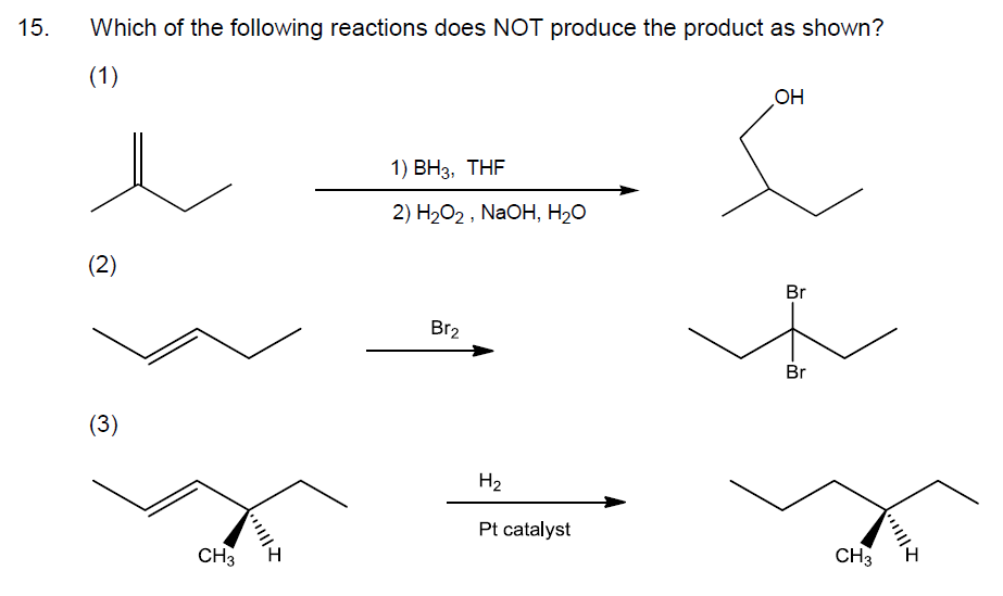 Solved 15. Which of the following reactions does NOT produce | Chegg.com