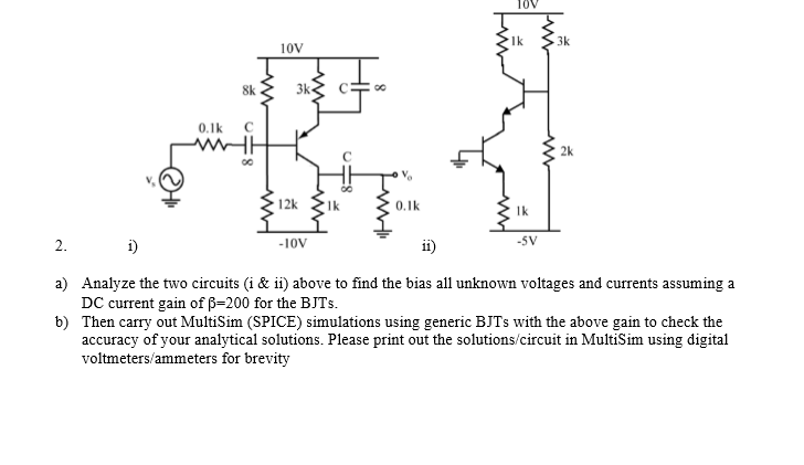 Solved Analyze The Two Circuits I Ii Above To Find The Chegg