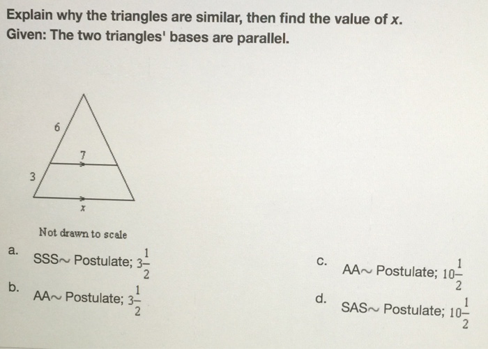 Solved Explain why the triangles are similar, then find the