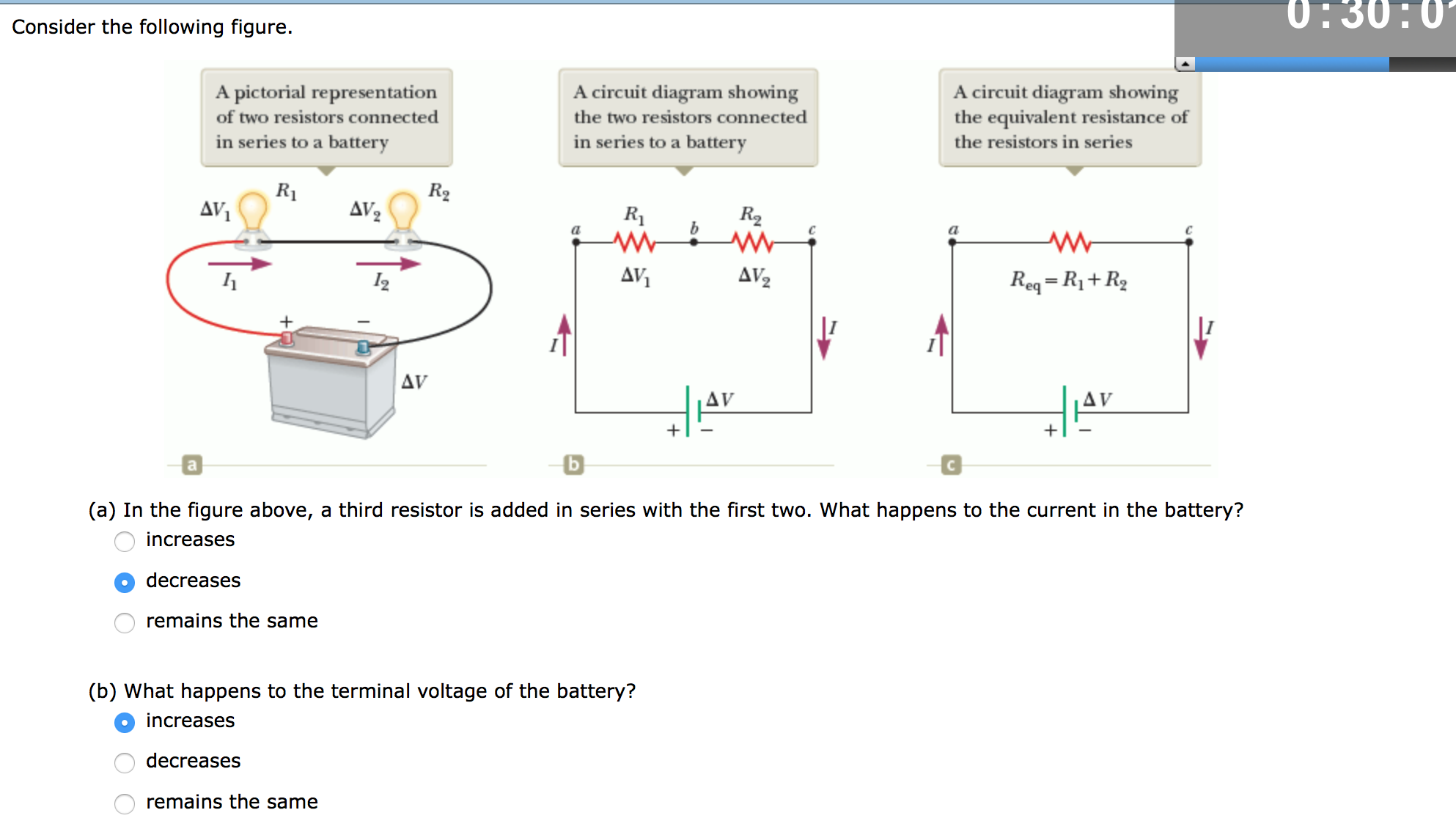 Solved In the figure above, a third resistor is added in