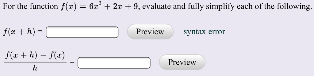 Solved For The Function F z 2 2x 9 Evaluate And Fully Si Chegg