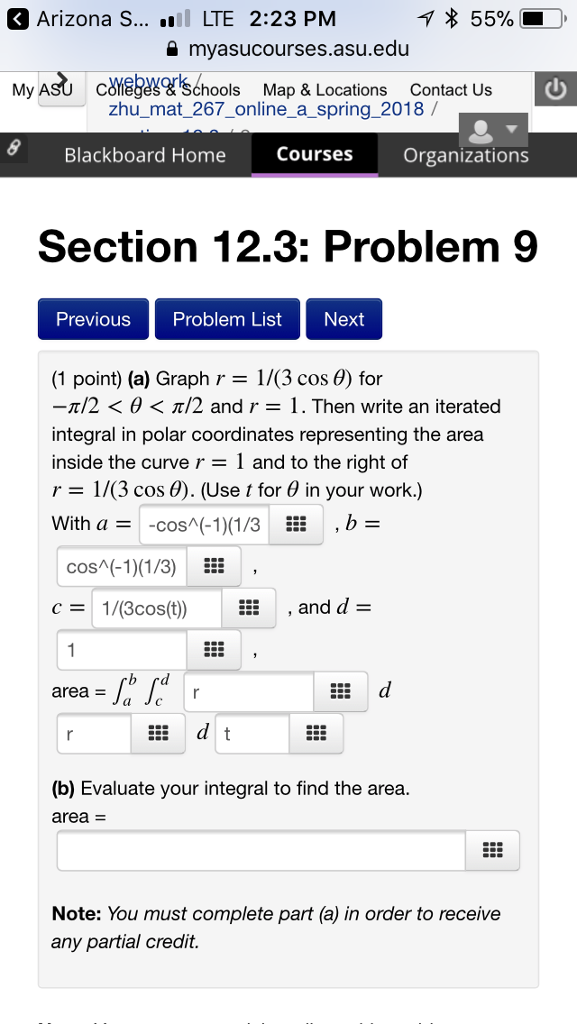 Solved Arizona S... l LTE 223 PM myasucourses.asu.edu My