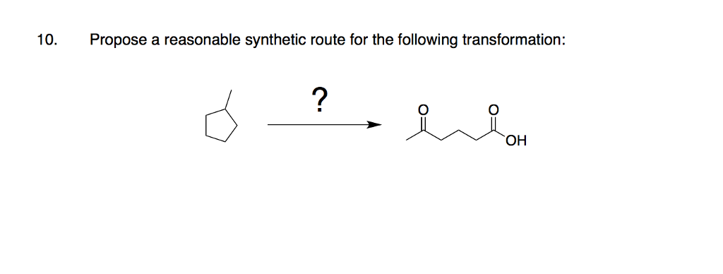 Solved Propose a reasonable synthetic route for the | Chegg.com