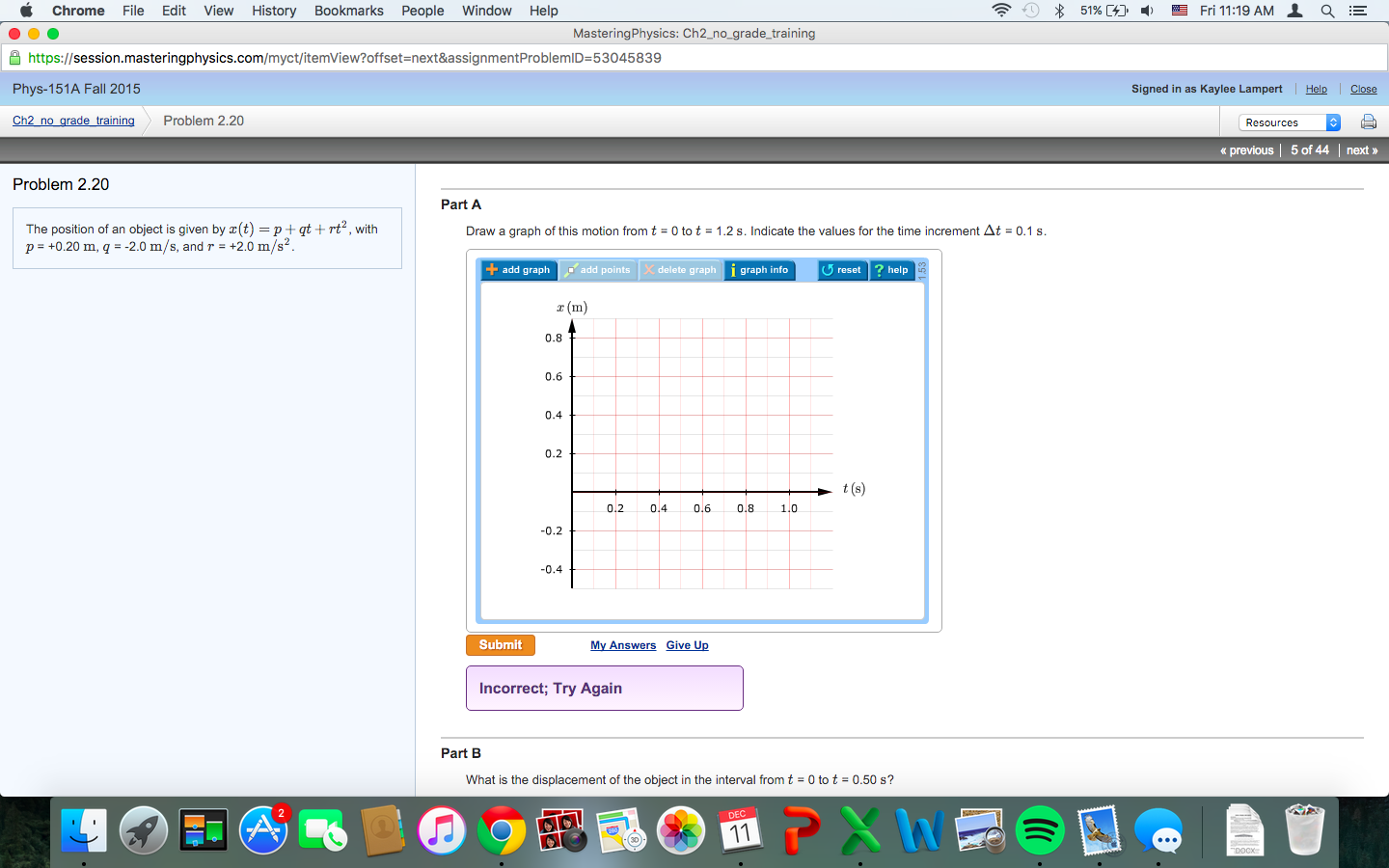 Solved The position of an object is given by x(t) | Chegg.com