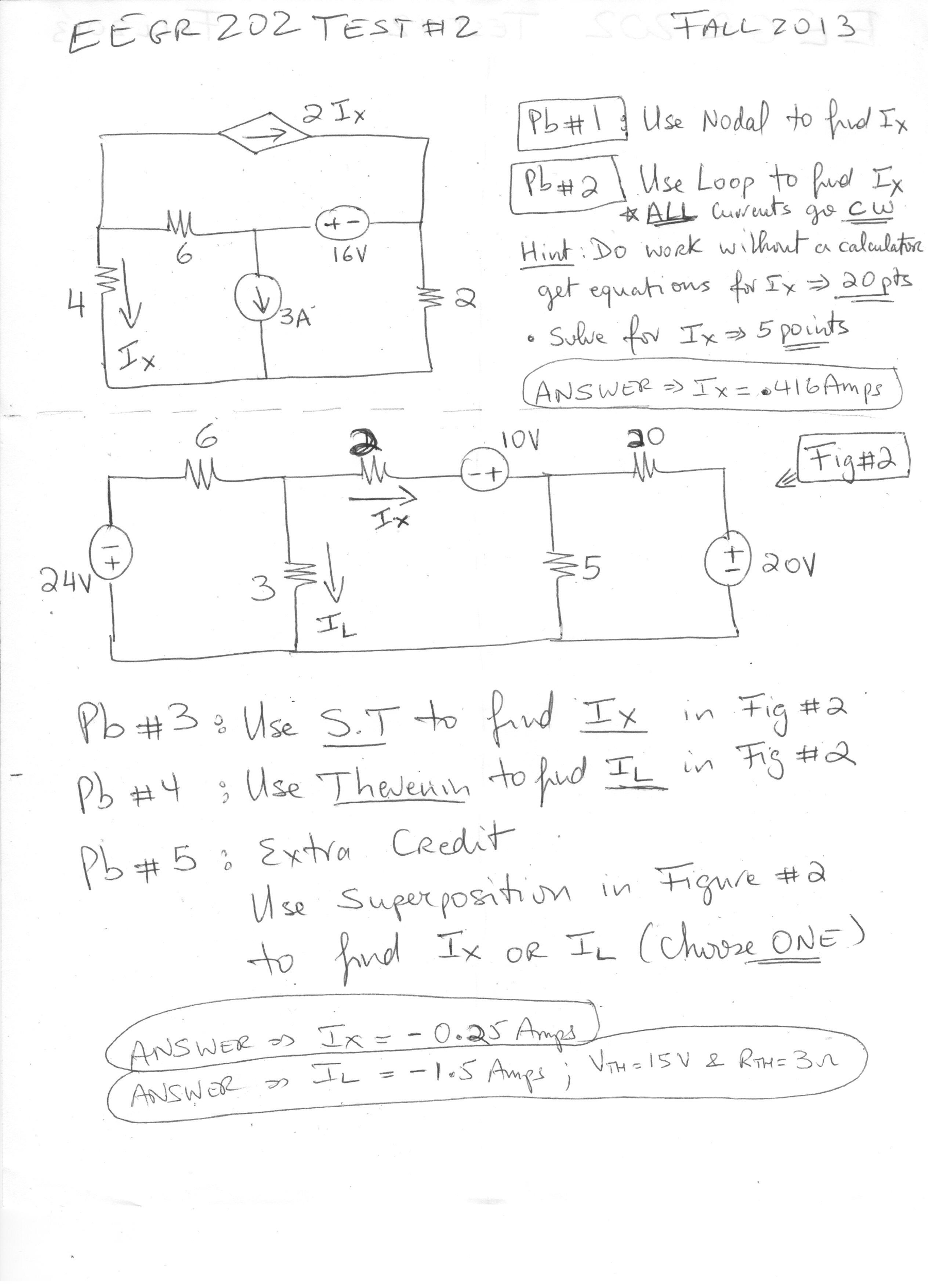 Use Nodal to find Ix Use Loop to find Ix ALL | Chegg.com