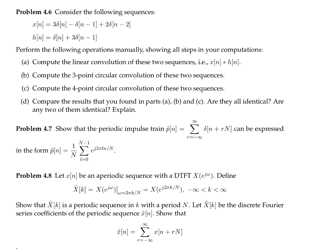 Solved Problem 46 Consider The Following Sequences Perform 5800