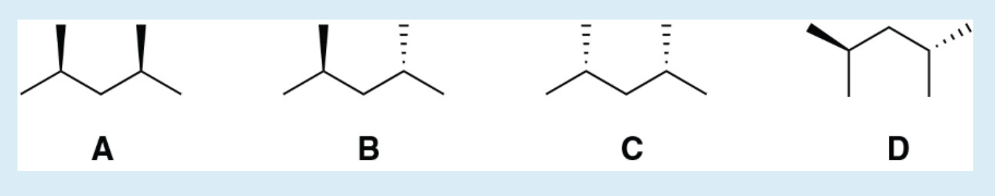 Solved Which of the structures below are identical? a. A | Chegg.com