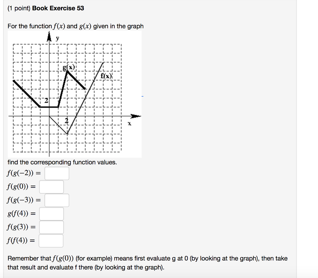 Solved For The Function F X And G X Given In The Graph