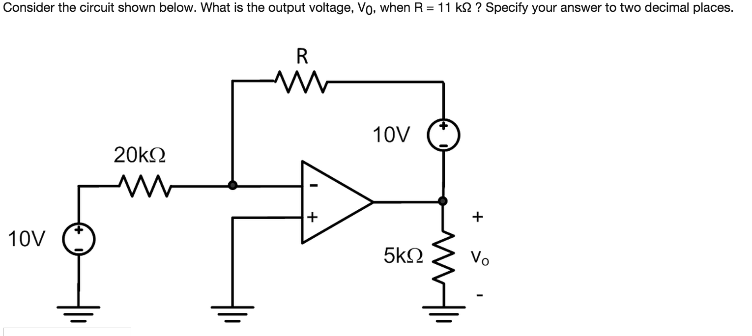 Solved Consider the circuit shown below. What ?s the output | Chegg.com