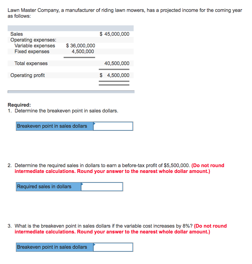 Solved Lawn Master Company, a manufacturer of riding lawn