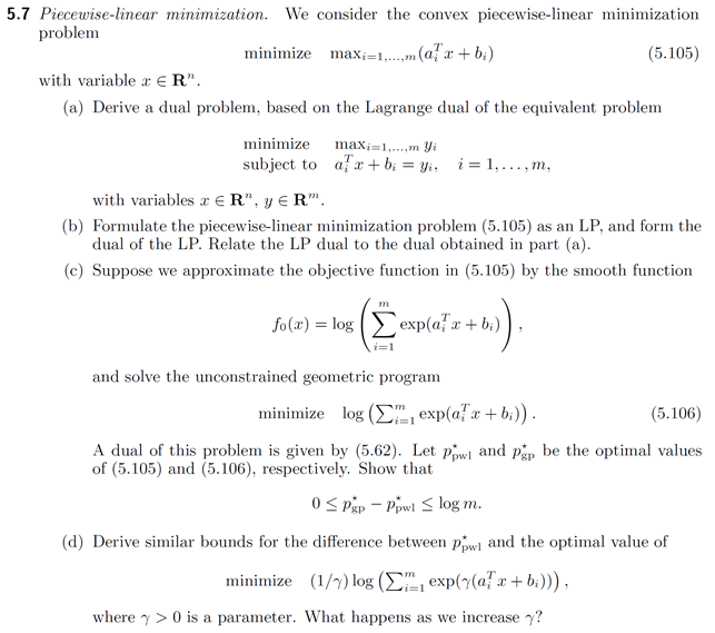 5.7 Piecewise-linear Minimization. We Consider The | Chegg.com