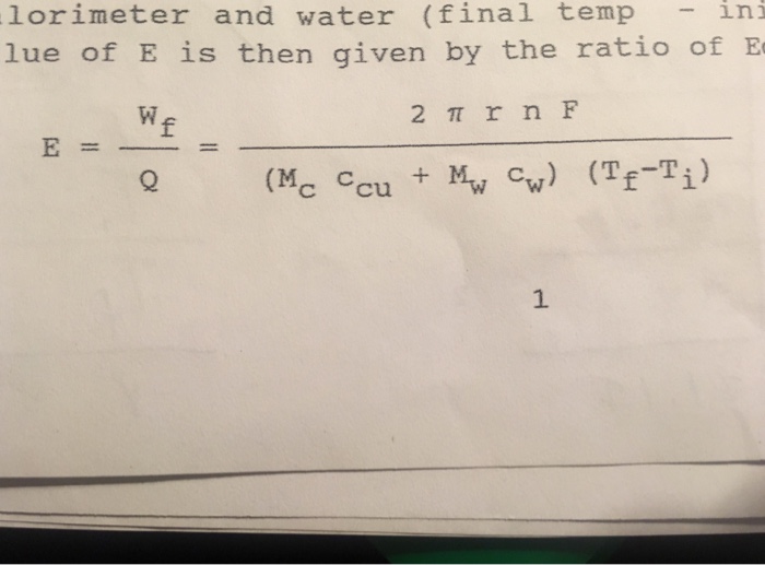 Solved Physics lab Mechanical equivalent of heat I need