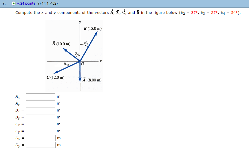 Solved Compute The X And Y Components Of The Vectors A, B, | Chegg.com