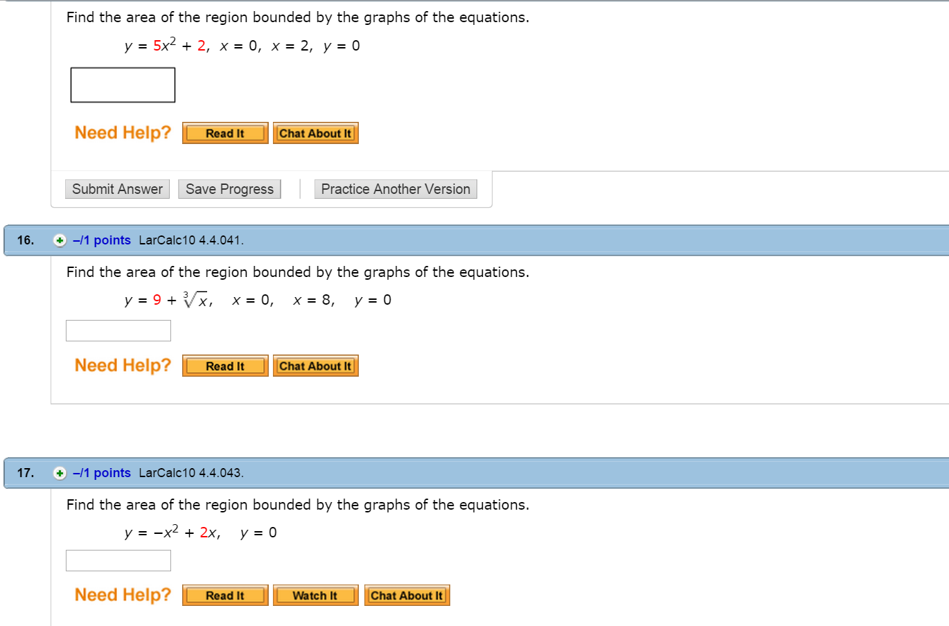 Solved Find The Area Of The Region Bounded By The Graphs Of