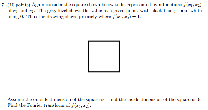 Solved (10 points) Again consider the square shown below to | Chegg.com