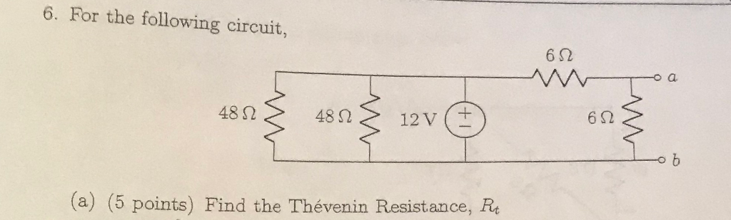 Solved b) Find the Thevenin Voltage Vt c) A resistive | Chegg.com