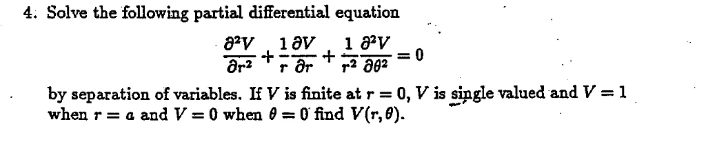 Solved Solve the following partial differential equation | Chegg.com