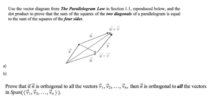 Solved Use The Vector Diagram From The Parallelogram Law In 8402