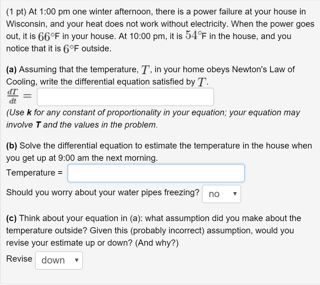 Solved At 100 pm one winter afternoon, there is a power