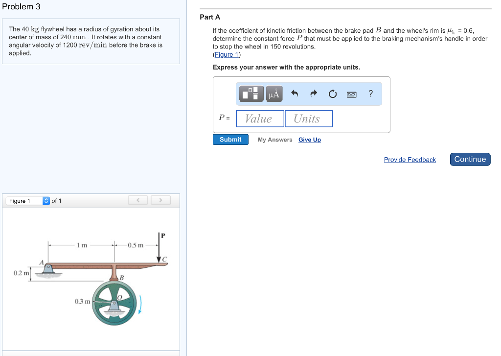 Solved The 40 kg flywheel has a radius of gyration about its | Chegg.com