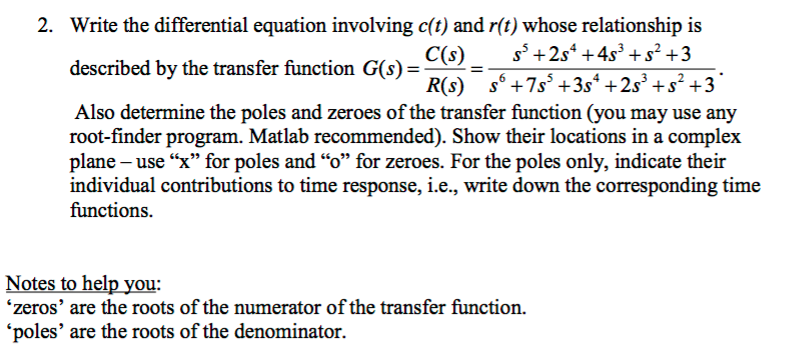 Solved Write the differential equation involving c(t) and | Chegg.com