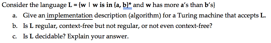 Consider The Language L = {w I W Is In {a, B" And W | Chegg.com