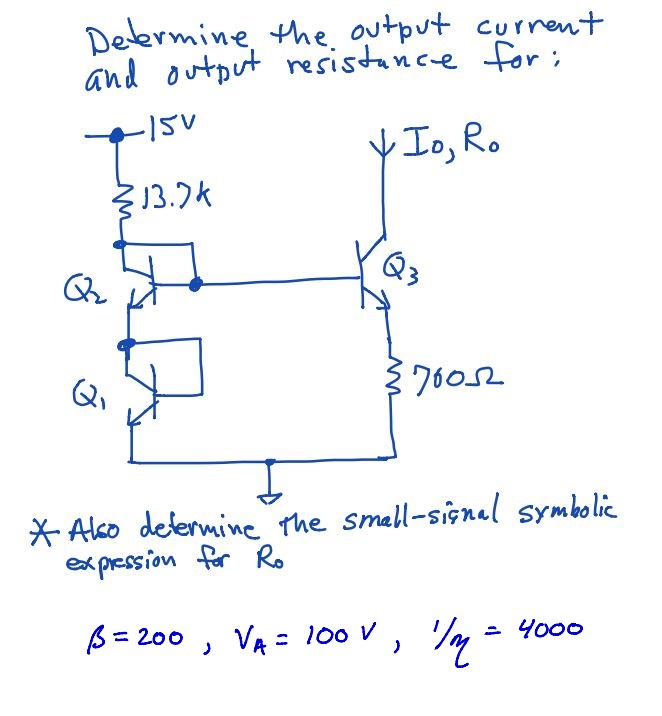 Solved Determine the output current and output resistance | Chegg.com