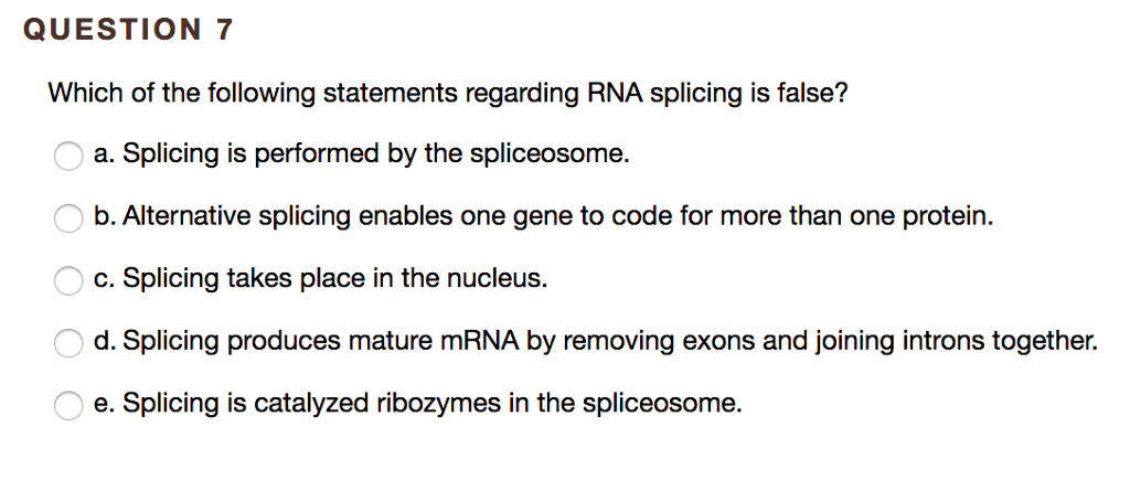 Solved QUESTION 7 Which of the following statements | Chegg.com