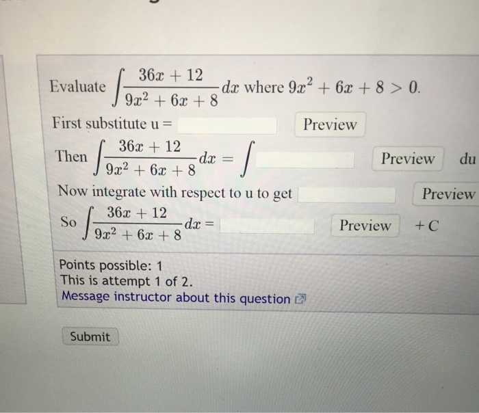 solved-evaluate-integral-36x-12-9x-2-6x-8-dx-where-chegg